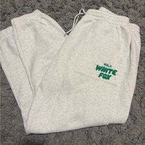 White Fox Gray Sweatpants